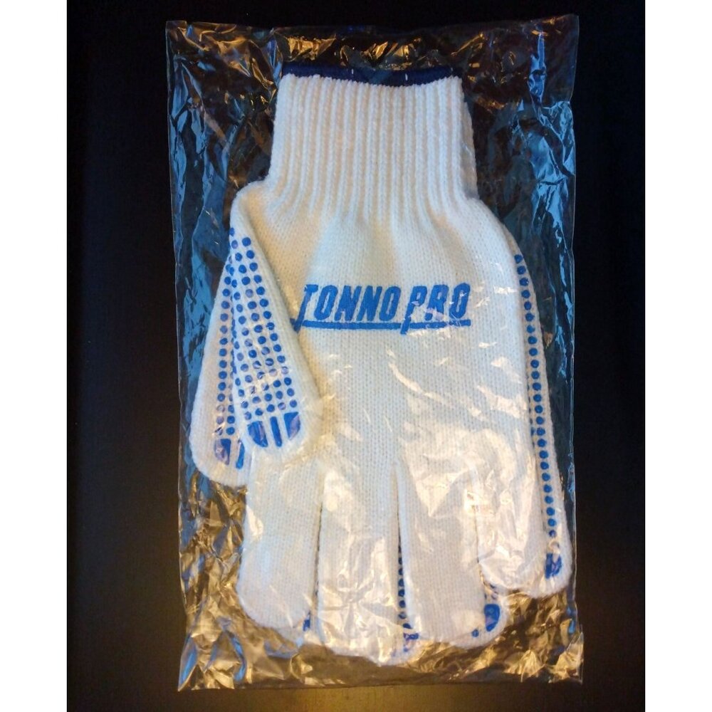 Tonno Pro Men's White Gloves with Silicone Grip